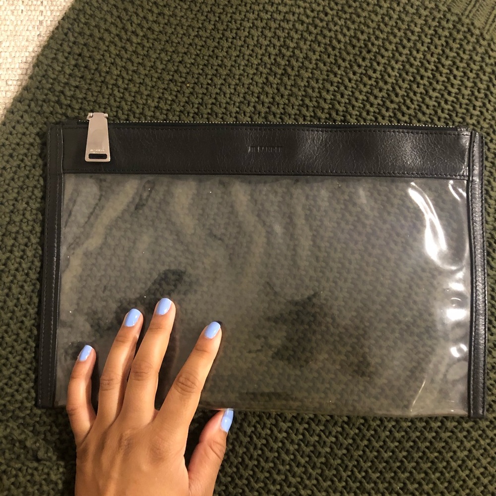 Jil Sanders clear clutch